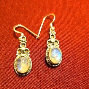 Rainbow Moonstone Earrings